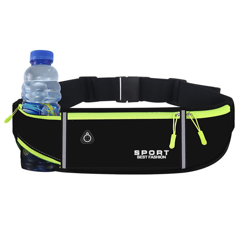 Canvas Sports Waist Bag with Water Bottle Holder