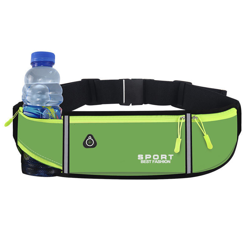 Canvas Sports Waist Bag with Water Bottle Holder