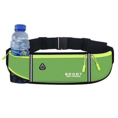 Canvas Sports Waist Bag with Water Bottle Holder