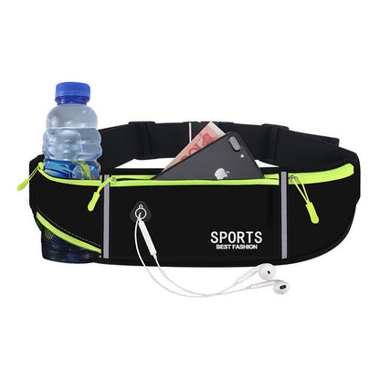 Canvas Sports Waist Bag with Water Bottle Holder